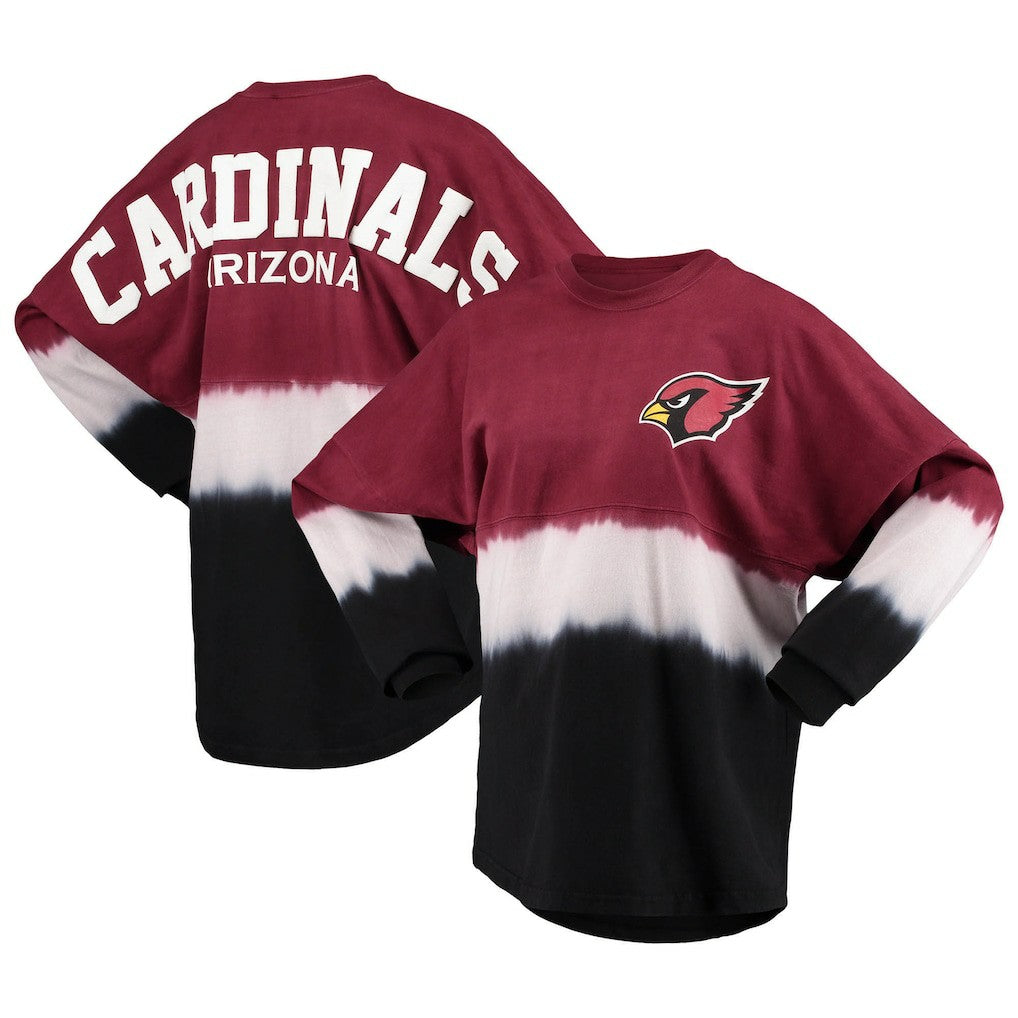 Arizona Cardinals Women's Ombre Long Sleeve T-Shirt Cardinal/White - Fanatics