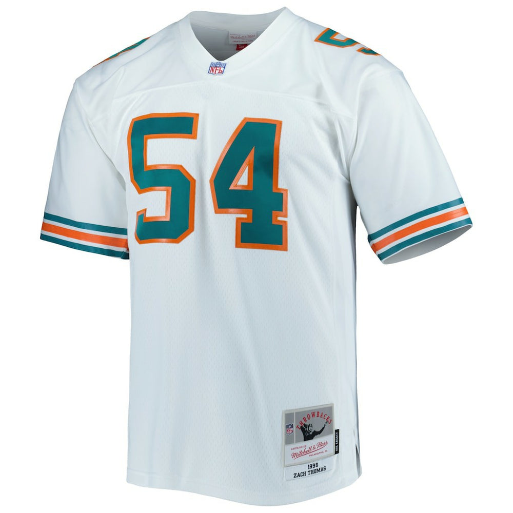 Zach Thomas Miami Dolphins Legacy Replica Jersey White - Mitchell & Ness