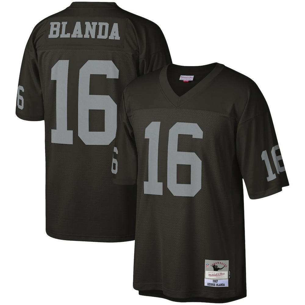 George Blanda Las Vegas Raiders Legacy Replica Jersey Black - Mitchell & Ness