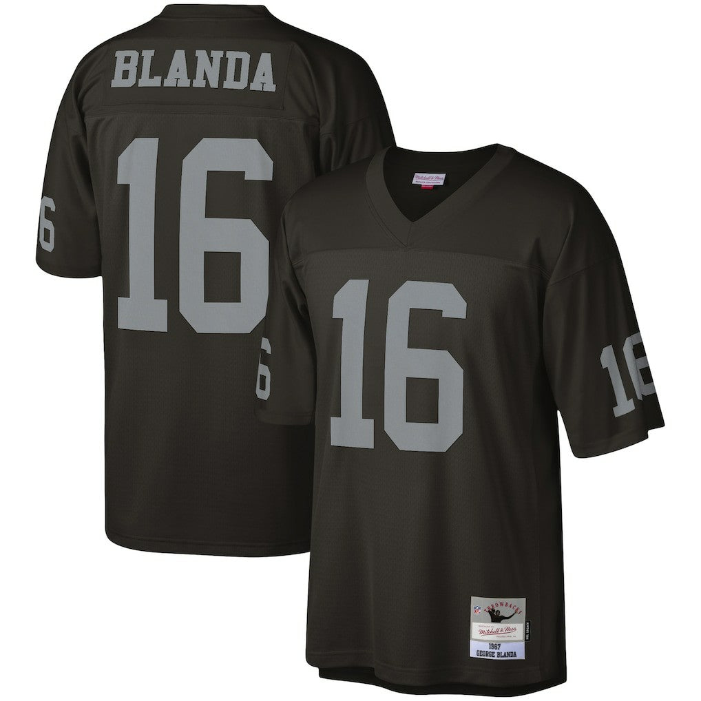 George Blanda Las Vegas Raiders Legacy Replica Jersey Black - Mitchell & Ness