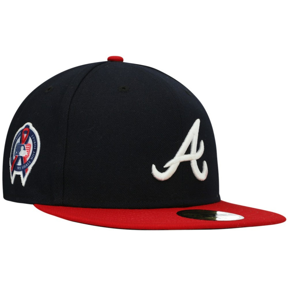 Atlanta Braves New Era 9/11 Memorial Side Patch 59FIFTY Fitted Hat Lifestyle
