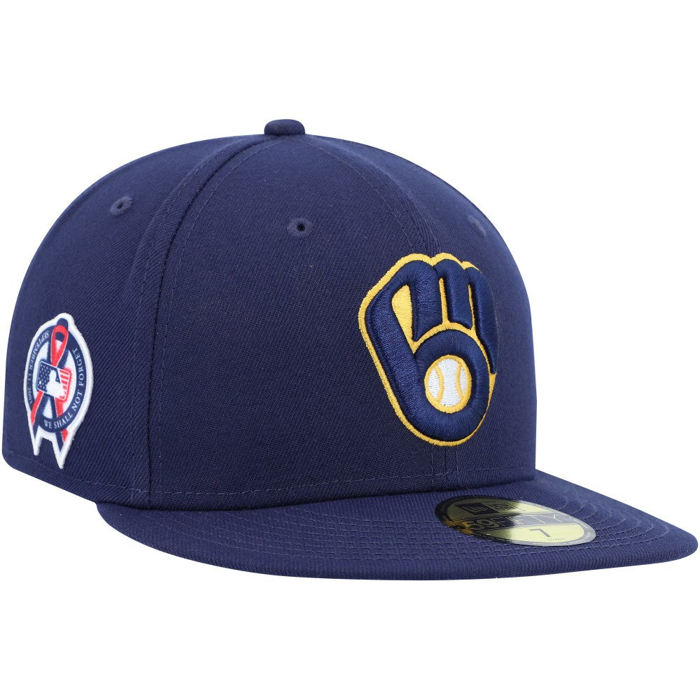Milwaukee Brewers New Era 9/11 Memorial Side Patch 59FIFTY Fitted Hat Near Me