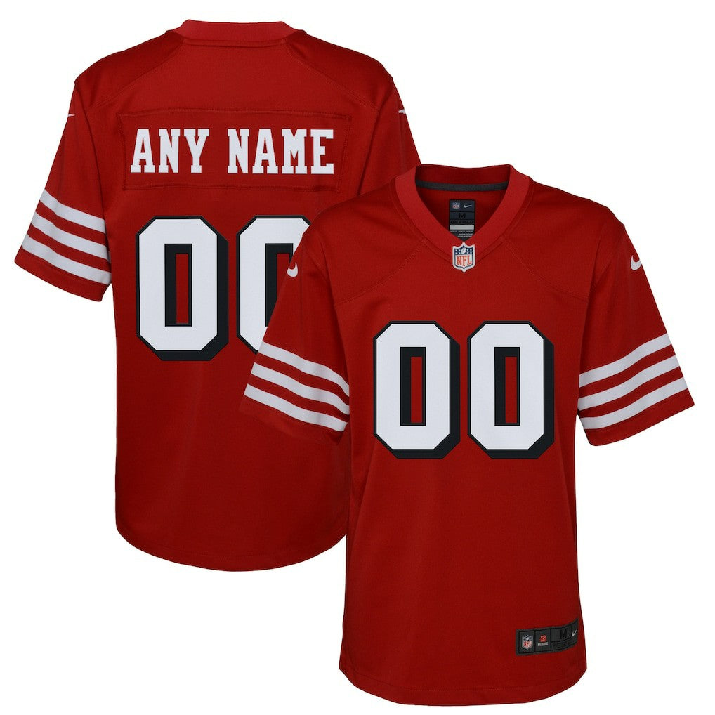 San Francisco 49ers Youth Alternate Custom Game Jersey Scarlet - Nike