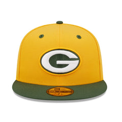 Green Bay Packers New Era Flipside 2Tone 59FIFTY Fitted Hat Gold/Green - NFL