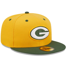 Green Bay Packers New Era Flipside 2Tone 59FIFTY Fitted Hat Gold/Green - NFL