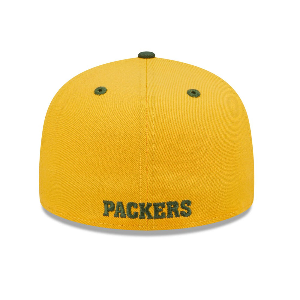 Green Bay Packers New Era Flipside 2Tone 59FIFTY Fitted Hat Gold/Green - NFL