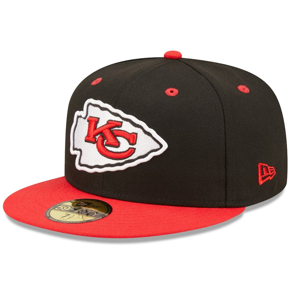 Kansas City Chiefs New Era Flipside 2Tone 59FIFTY Fitted Hat Black/Red - NFL