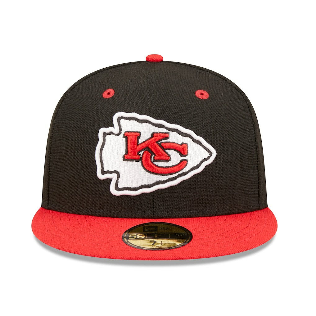 Kansas City Chiefs New Era Flipside 2Tone 59FIFTY Fitted Hat Black/Red - NFL