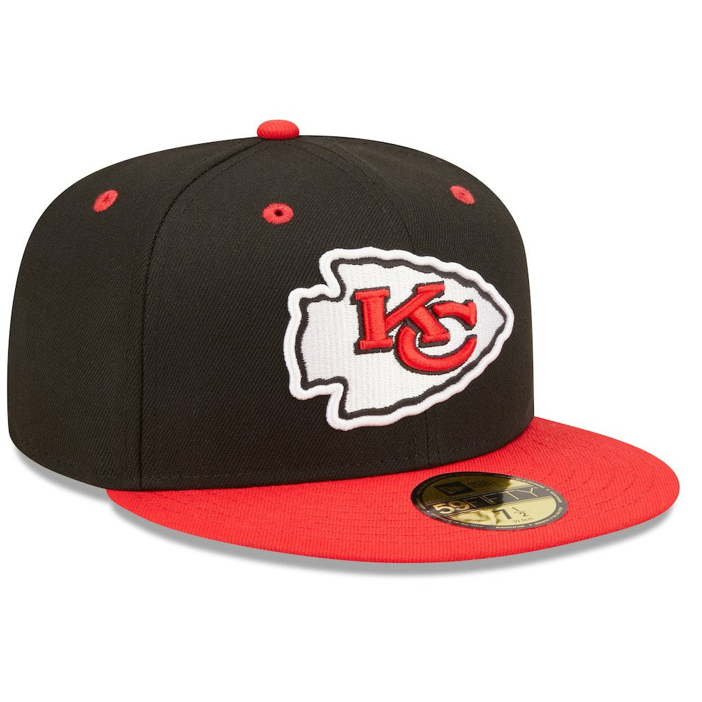 Kansas City Chiefs New Era Flipside 2Tone 59FIFTY Fitted Hat Black/Red - NFL