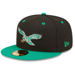 Philadelphia Eagles New Era Flipside 2Tone 59FIFTY Fitted Hat Black/ - NFL