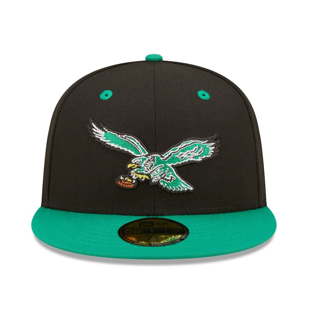 Philadelphia Eagles New Era Flipside 2Tone 59FIFTY Fitted Hat Black/ - NFL