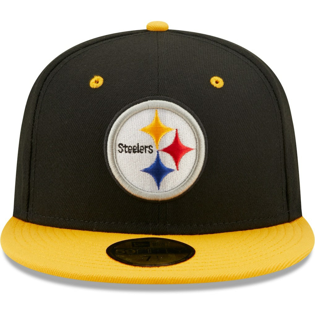 Pittsburgh Steelers New Era Flipside 2Tone 59FIFTY Fitted Hat Black/Gold - NFL