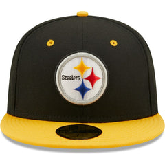 Pittsburgh Steelers New Era Flipside 2Tone 59FIFTY Fitted Hat Black/Gold - NFL