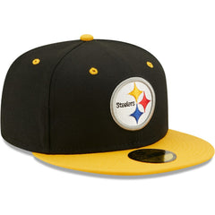Pittsburgh Steelers New Era Flipside 2Tone 59FIFTY Fitted Hat Black/Gold - NFL