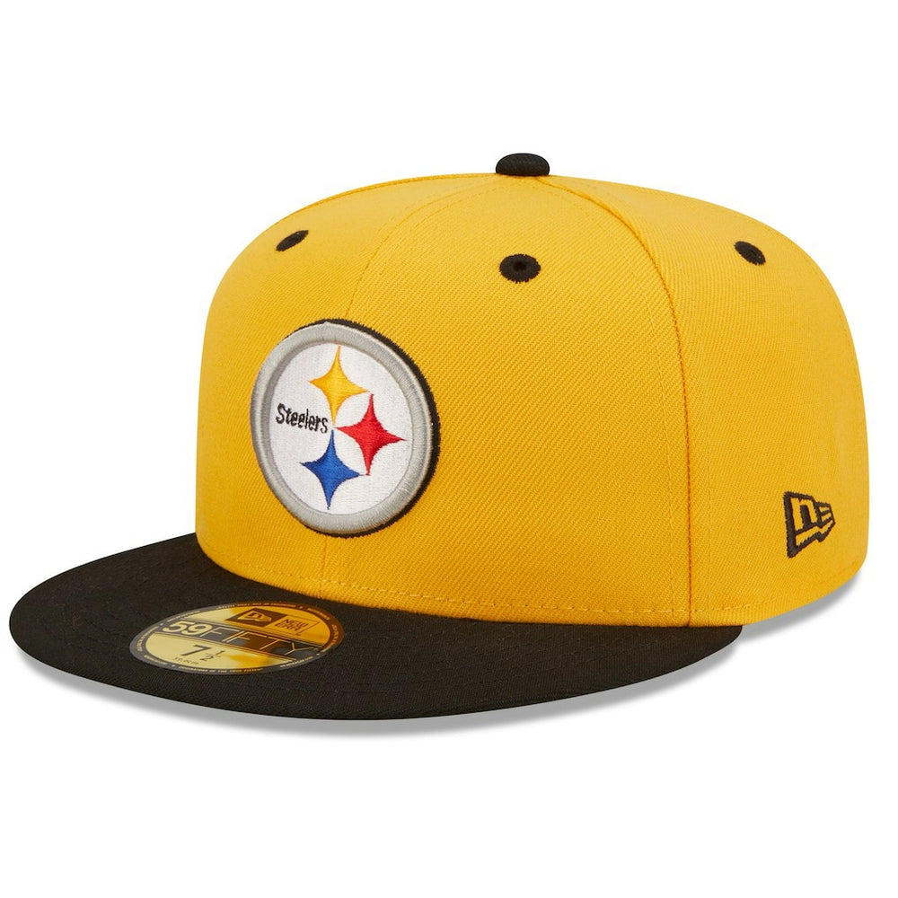 Pittsburgh Steelers New Era Flipside 2Tone 59FIFTY Fitted Hat Gold/Black - NFL