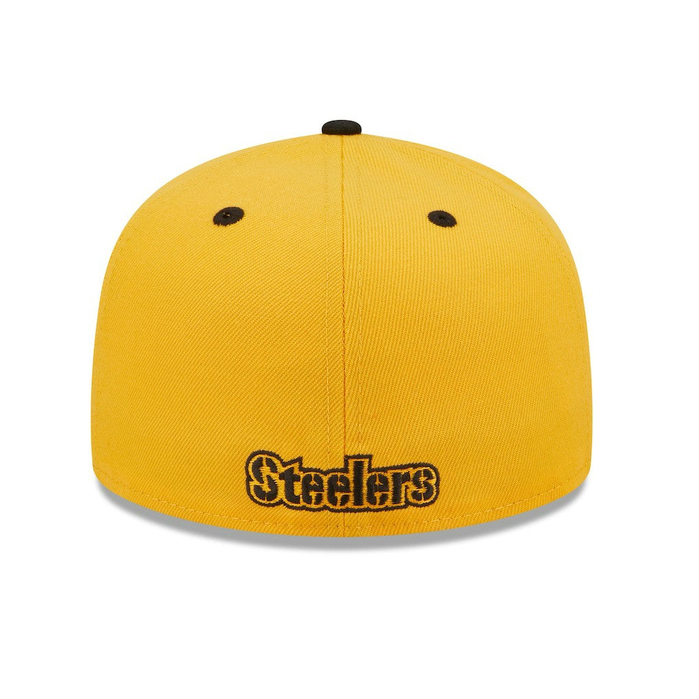 Pittsburgh Steelers New Era Flipside 2Tone 59FIFTY Fitted Hat Gold/Black - NFL