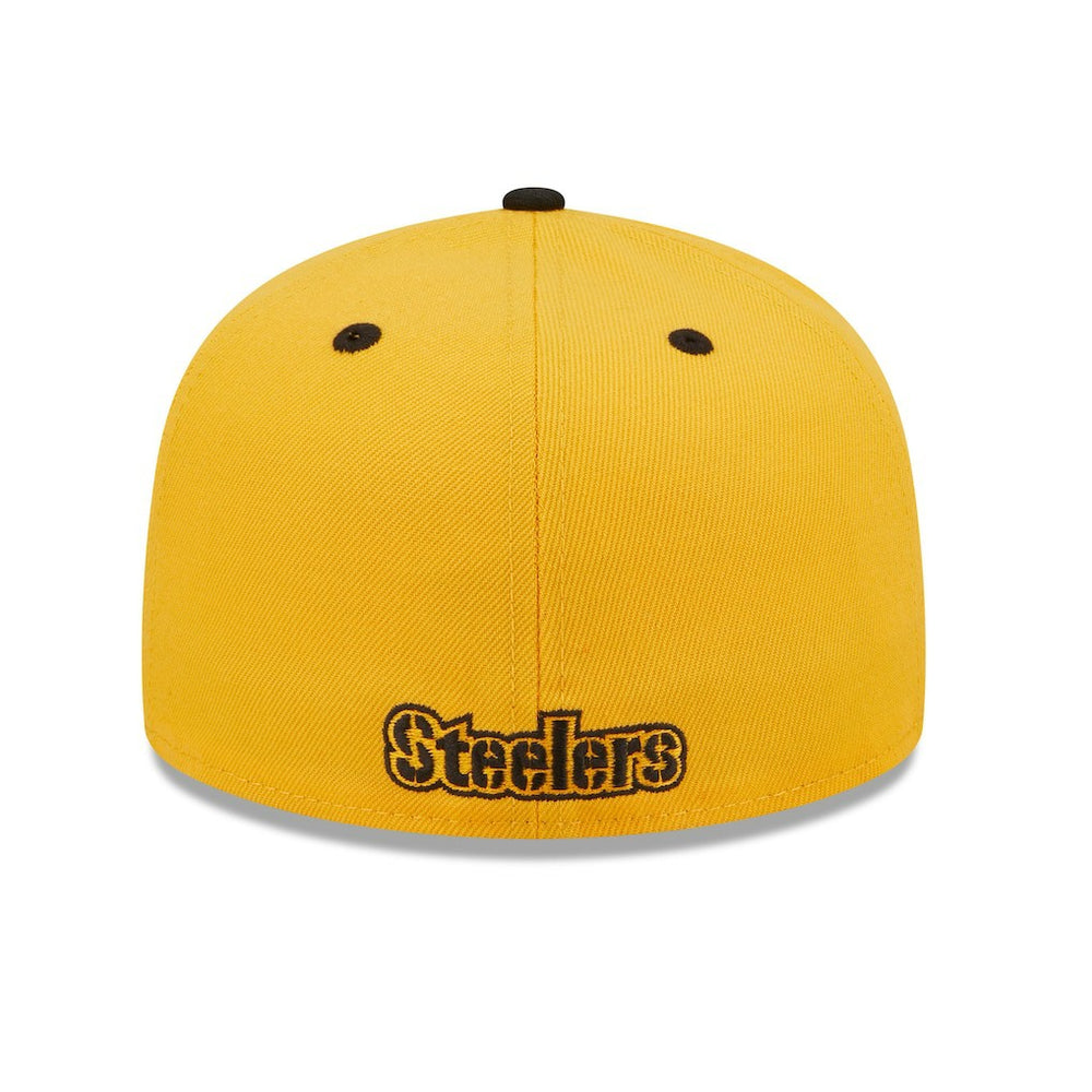 Pittsburgh Steelers New Era Flipside 2Tone 59FIFTY Fitted Hat Gold/Black - NFL