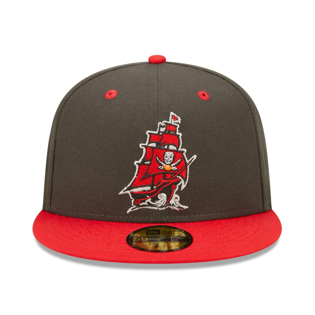 Tampa Bay Buccaneers New Era Flipside 2Tone 59FIFTY Fitted Hat Pewter/Red - NFL