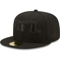Atlanta Falcons New Era Team Black on Black Alternate 59FIFTY Fitted Hat - NFL