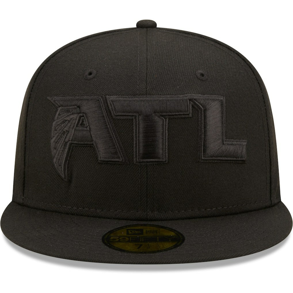 Atlanta Falcons New Era Team Black on Black Alternate 59FIFTY Fitted Hat - NFL