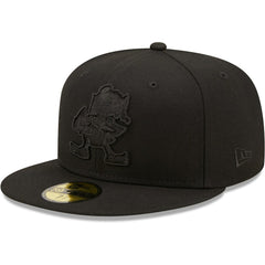 Cleveland Browns New Era Team Black on Black Alternate Logo 59FIFTY Fitted Hat - NFL
