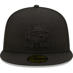 Cleveland Browns New Era Team Black on Black Alternate Logo 59FIFTY Fitted Hat - NFL