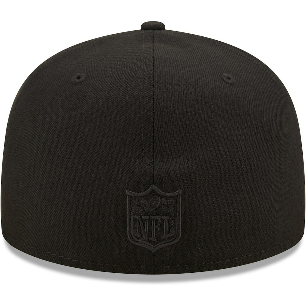 Miami Dolphins New Era Team Black on Black Alternate Logo 59FIFTY Fitted Hat - NFL