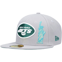 New York Jets New Era City Describe 59FIFTY Fitted Hat Gray - NFL