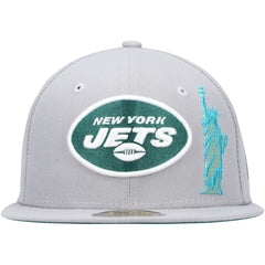 New York Jets New Era City Describe 59FIFTY Fitted Hat Gray - NFL