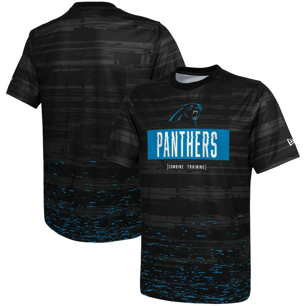 Carolina Panthers New Era Combine Authentic Sweep T-Shirt Black - NFL