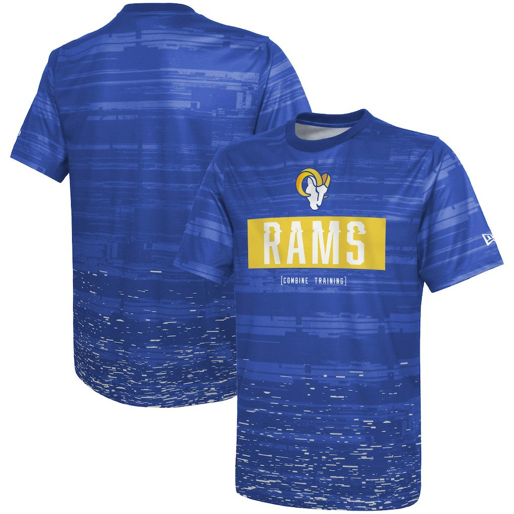 Los Angeles Rams New Era Combine Authentic Sweep T-Shirt Royal - NFL