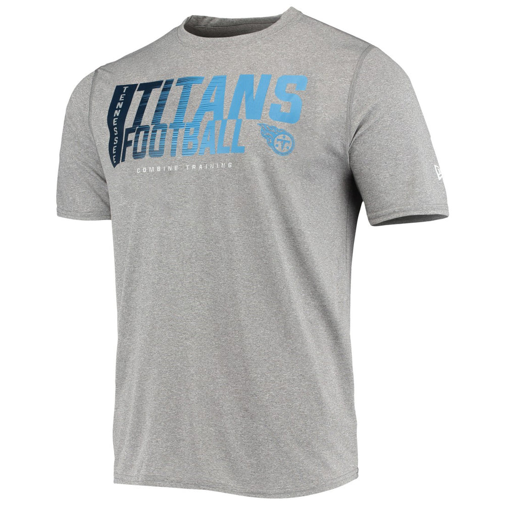Tennessee Titans New Era Combine Authentic Game On T-Shirt Heathered Gray - NFL