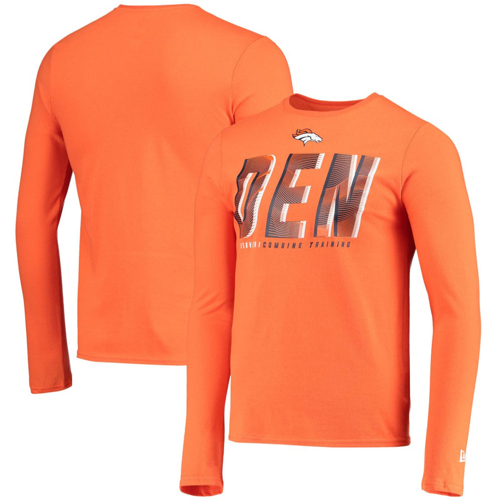 Denver Broncos New Era Combine Authentic Static Abbreviation Long Sleeve T-Shirt Orange - NFL
