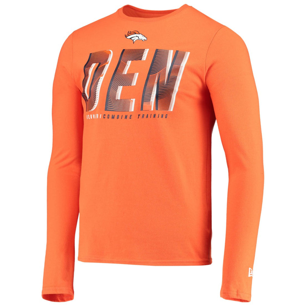 Denver Broncos New Era Combine Authentic Static Abbreviation Long Sleeve T-Shirt Orange - NFL
