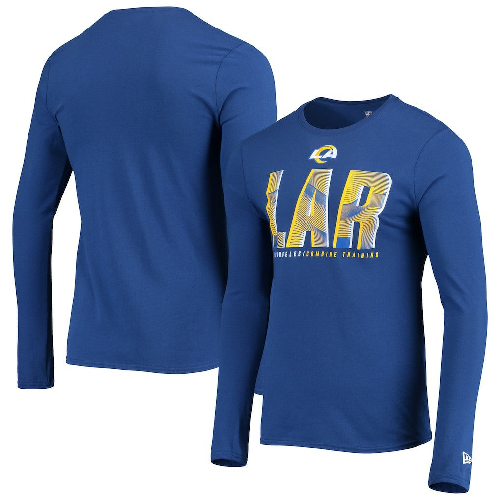 Los Angeles Rams New Era Combine Authentic Static Abbreviation Long Sleeve T-Shirt Royal - NFL