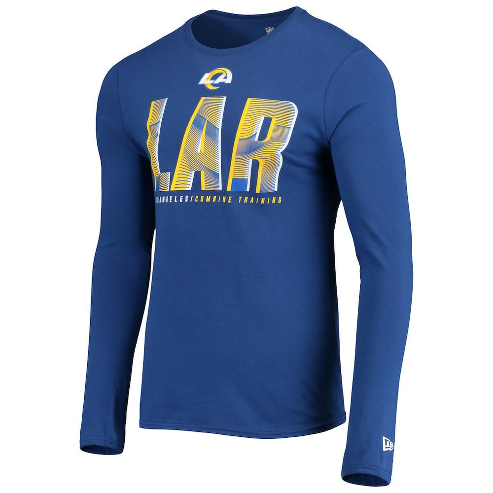 Los Angeles Rams New Era Combine Authentic Static Abbreviation Long Sleeve T-Shirt Royal - NFL
