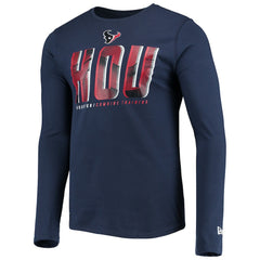 Houston Texans New Era Combine Authentic Static Abbreviation Long Sleeve T-Shirt Navy - NFL