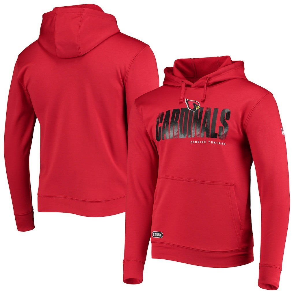 Arizona Cardinals New Era Combine Authentic Hard Hash Pullover Hoodie Cardinal - NFL