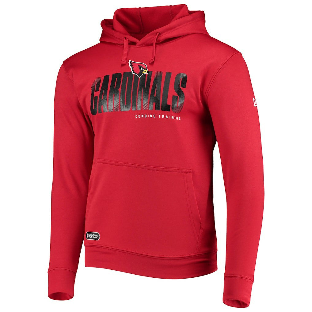 Arizona Cardinals New Era Combine Authentic Hard Hash Pullover Hoodie Cardinal - NFL