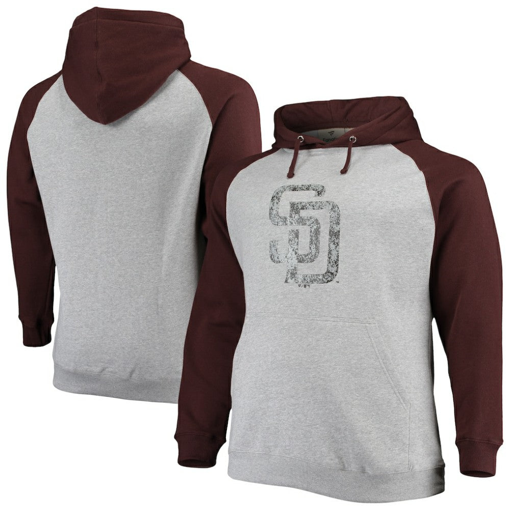 San Diego Padres Fanatics Big & Tall Raglan Pullover Hoodie Clearance