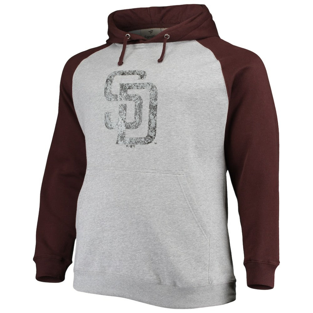 San Diego Padres Fanatics Big & Tall Raglan Pullover Hoodie Clearance