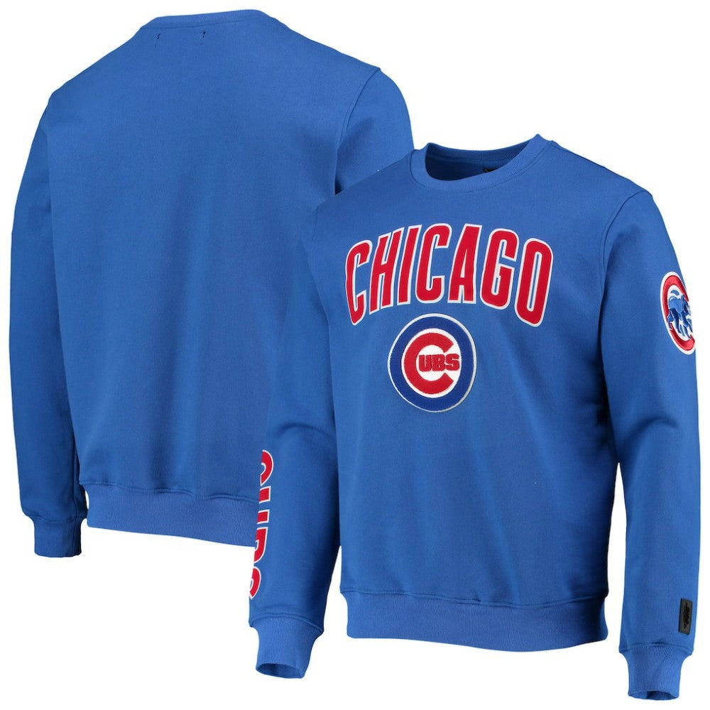 Chicago Cubs Pro Standard Stacked Logo Pullover Sweatshirt Lifestyle