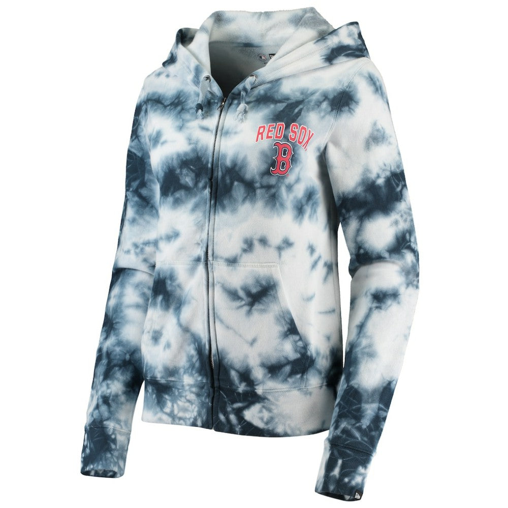 Boston Red Sox New Era Women's Tie-Dye Fleece Full-Zip Hoodie Sale