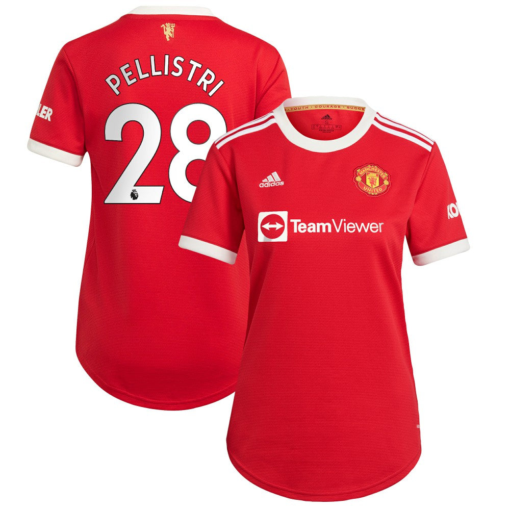 Adidas Facundo Pellistri Manchester United Women's 2021/22 Home Replica Player Jerseys - Red
