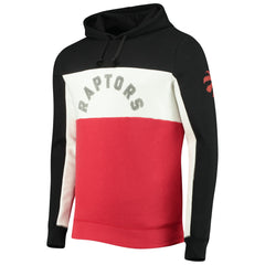 NBA - Toronto Raptors Junk Food Wordmark Colorblock Fleece Pullover Hoodie - Black/White