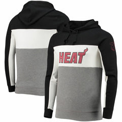 NBA - Miami Heat Junk Food Wordmark Colorblock Fleece Pullover Hoodie - Black/White