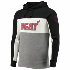 NBA - Miami Heat Junk Food Wordmark Colorblock Fleece Pullover Hoodie - Black/White