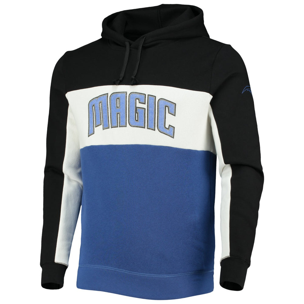 NBA - Orlando Magic Junk Food Wordmark Colorblock Fleece Pullover Hoodie - Black/White