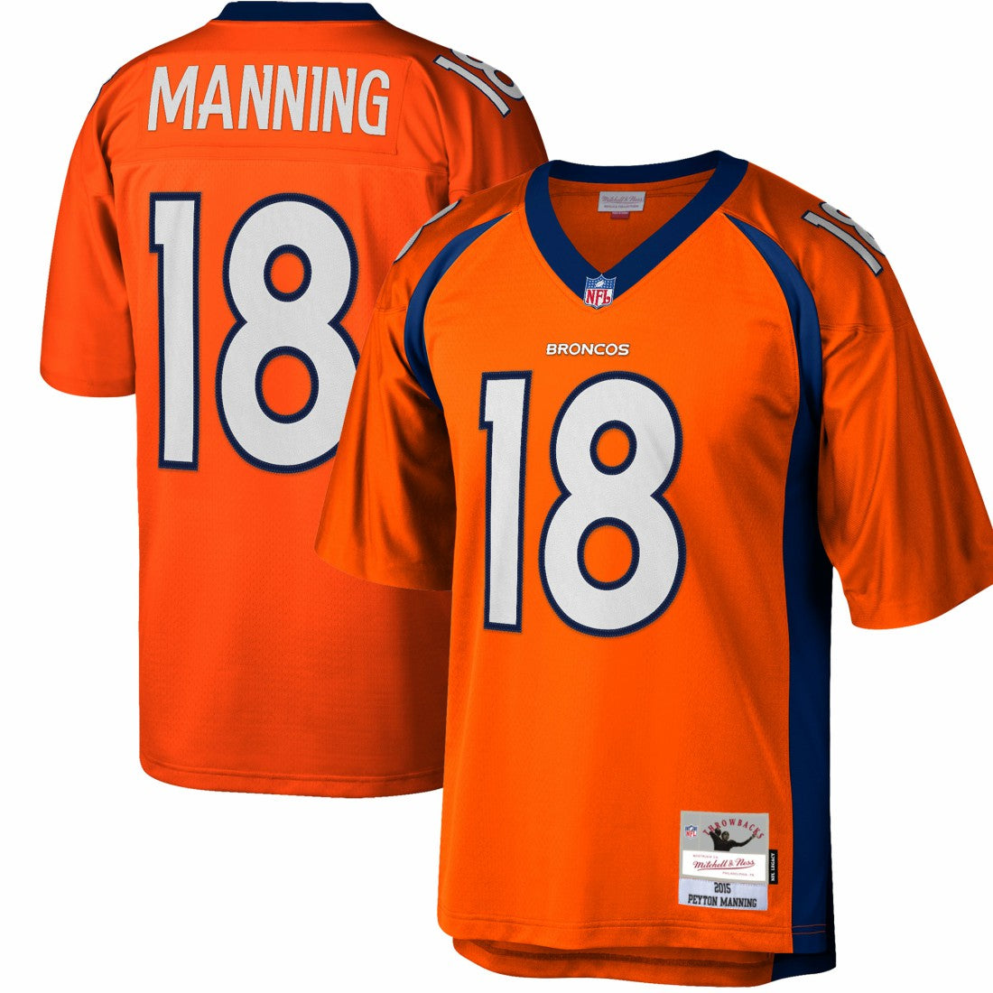 Peyton Manning Denver Broncos Big & Tall 2015 Retired Player Replica Jersey Orange - Mitchell & Ness
