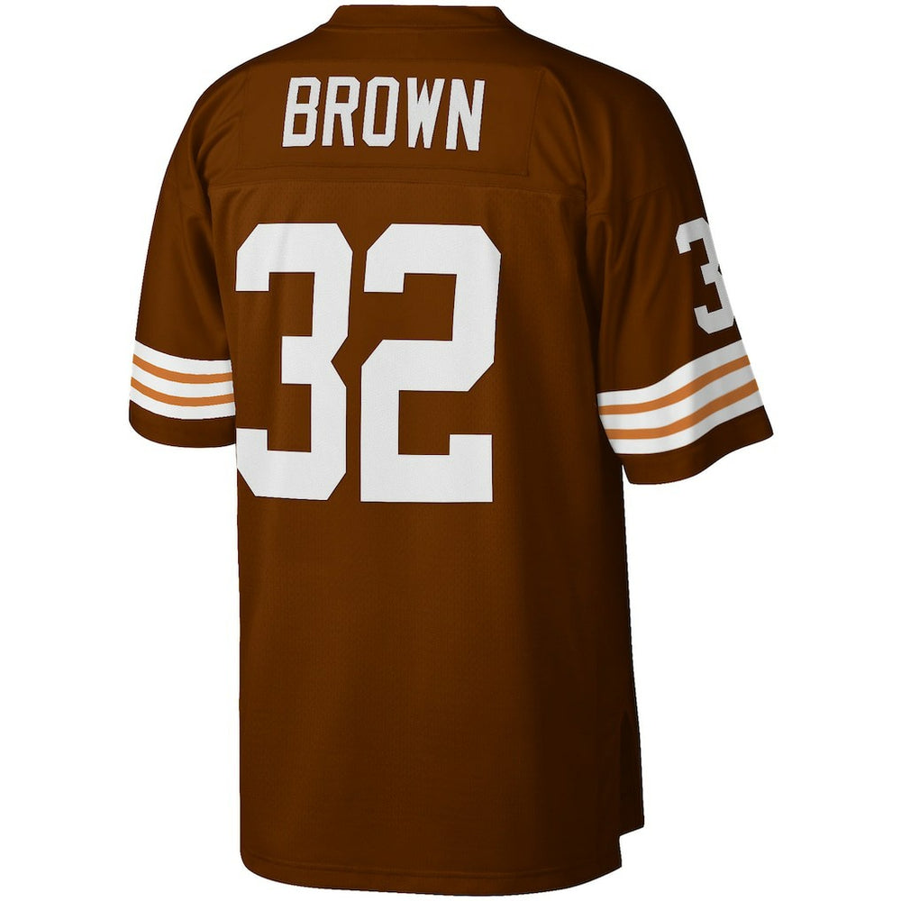 Jim Brown Cleveland Browns Big & Tall 1963 Retired Player Replica Jersey Brown - Mitchell & Ness